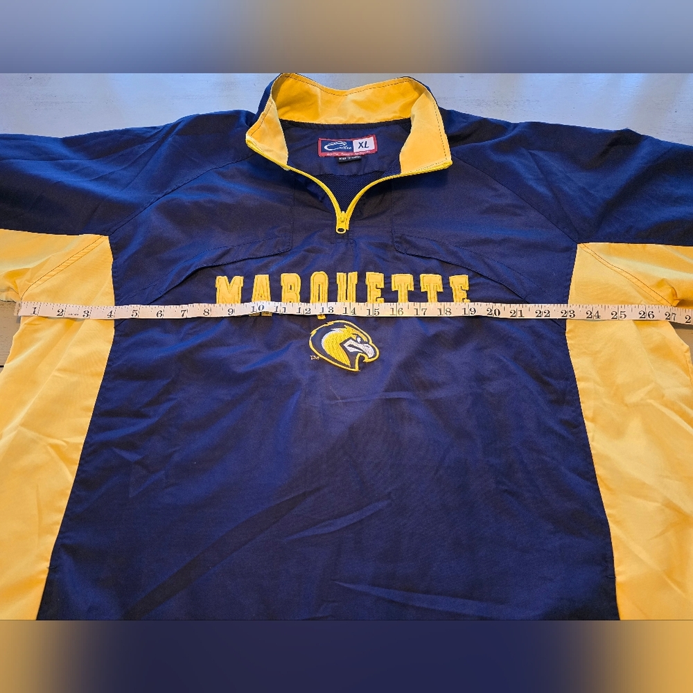 Marquette Golden Eagles Men's XL Mesh Lined Jacket, Cadre Brand, 1/4 Zip - Picture 8 of 13